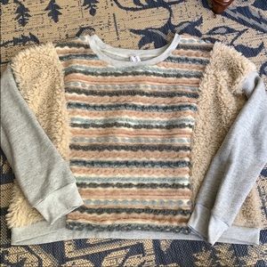 ANTHROPOLOGIE Stitched Textured Sweatshirt